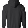 Zip Up Hoodie Black Back