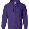 Zip Up Hoodie Purple Front