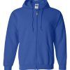 Zip Up Hoodie Royal Front